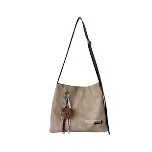 牛仔软皮革包女时尚百搭日常通勤单肩包大容量大学生上课斜挎包潮