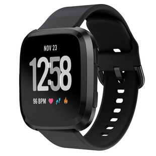 适用Fitbit versa/Lite 2/versa3/4智能手表sense2平纹硅胶表带