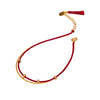 足金极细手链中式清冷温柔风