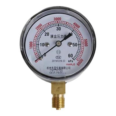 东亚YE-60膜盒压力表微压低压