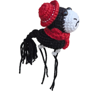 手工编织DIY钩织小马挂件毛线钩针编织材料包哭哭马钥匙扣包挂