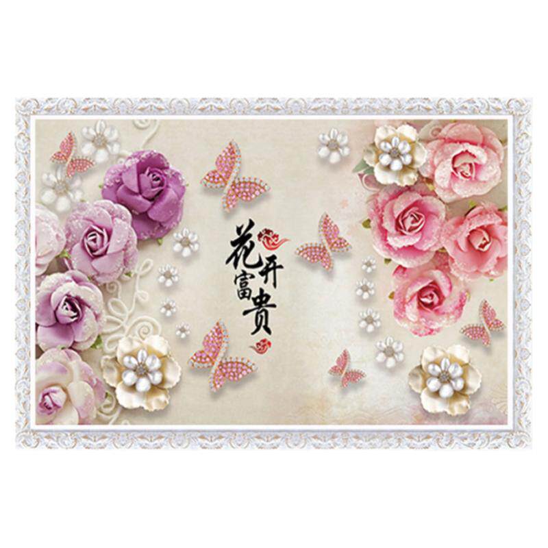 花开富贵钻石画方钻满贴钻十字绣