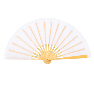 关山酒舞蹈扇子功夫扇双面纯白黑色古风折扇纸扇书生跳舞专用扇子