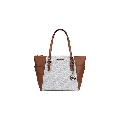 【自营】Michael Kors香港直邮 PVC配皮女士牛皮革单肩手提托特包
