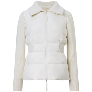 商场同款 宝姿PORTSPURE女装2025秋冬新品针织拼接修身收腰羽绒服