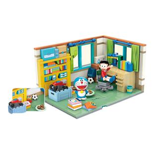 哆啦a梦积木大雄的家房间摆件手办周边公仔拼图玩偶圣诞生日礼物