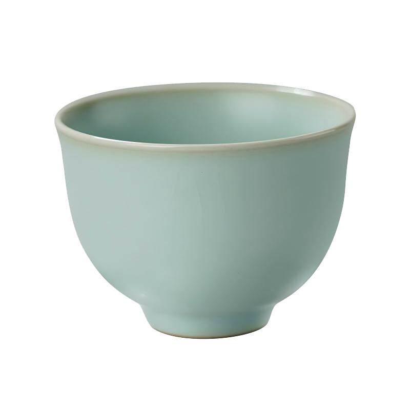青澹汝窑品茗杯景德镇主人杯单杯
