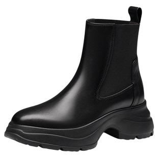 江疏影同款KISSCAT接吻猫[追风靴]厚底加绒切尔西靴女美拉德短靴