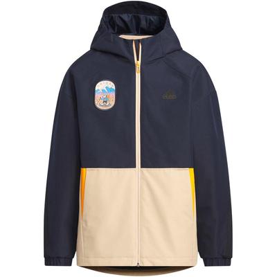 【自营】阿迪达斯大童拒水防泼保暖二合一连帽冲锋衣羽绒服JJ5019