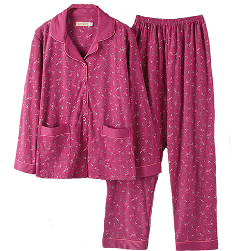 全棉质中年人加大号家居服套装