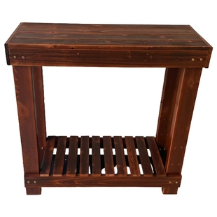 实木花架子双层客厅落地式防腐木花架户外多肉花盆架阳台置物架