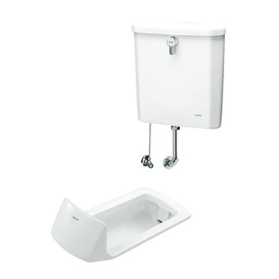 TOTO卫浴蹲便器蹲坑CW7RB/SW570明装三角水箱冲水公用套装(04-E)