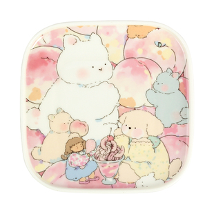 蓝莲花吐骨碟家用蘸料碟小碟子陶瓷方小盘子精致小菜碟调料碟味碟