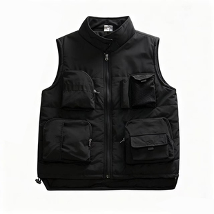 秋冬款顺丰速运快递加棉加绒马甲多口袋背心出勤工装团队定制外套