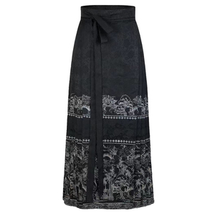 云涧山原创【亭雀林声】马面裙新中式穿搭显瘦高级感国风仿螺钿裙