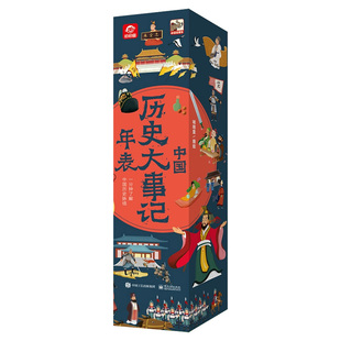 呦呦童中国历史大事记年表时间轴彩图漫画2米超长卷墙贴挂图世界历史大事记年表小学初中通用历史考点速记朝代演化顺序表思维导图