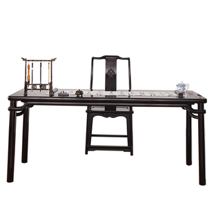 蕴秀阁明式书房家具紫光檀书桌书柜组合黑酸枝画案书架红木书法桌