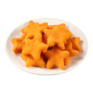 星星鸡块冷冻半成品油炸小吃串鸡排空气炸锅鸡米花商用五角星鸡块
