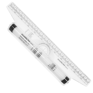 科灵平行尺专业设计绘图尺30cm平移尺滚轮推尺手绘尺子平衡尺建筑绘图尺考试划线设计师专用尺多功能平行滚尺