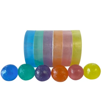 解压粘粘球胶带透明水晶色