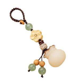 五台手工菩提钱袋手机链挂件情侣高档汽车钥匙扣招财福袋包挂饰品