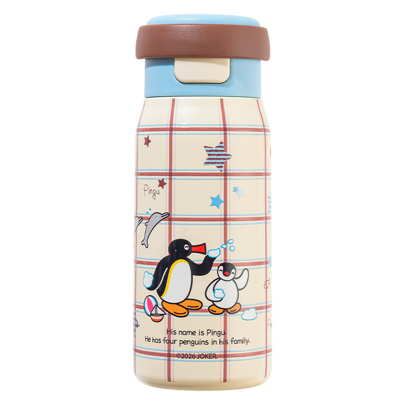 pingu企鹅儿童保温杯水杯生日礼物女生高颜值2026新款开学季礼品