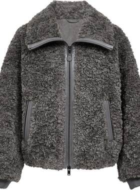 ONLYPU包边仿羊羔毛仿皮草棉服