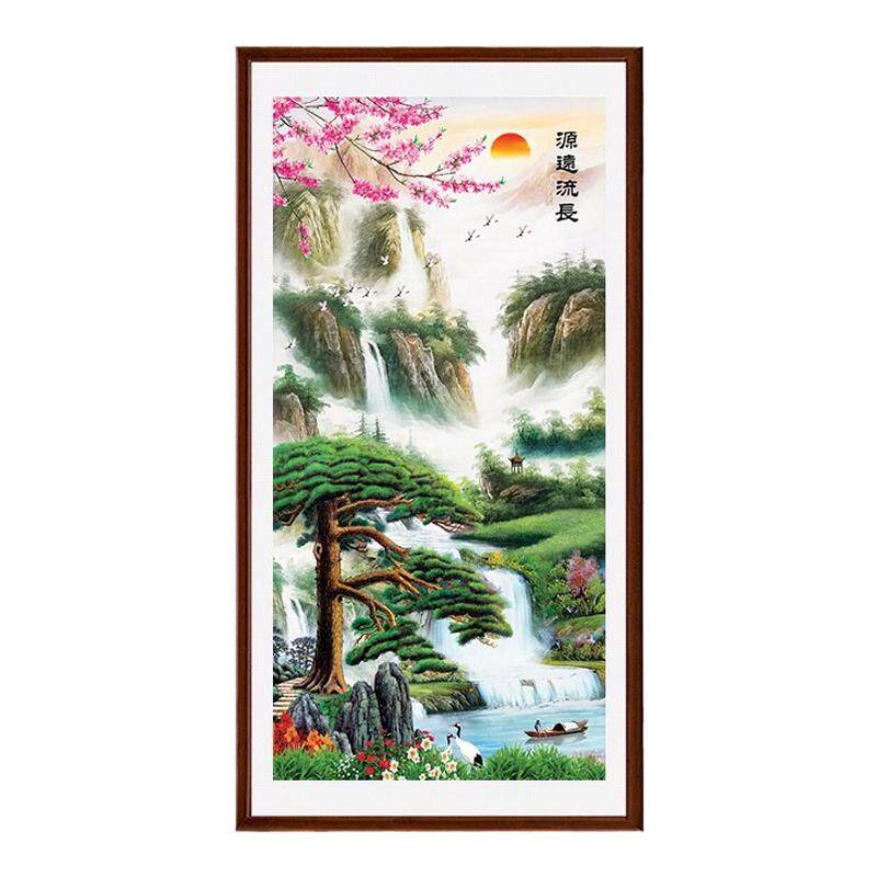 高山流水钻石画方钻满贴钻十字绣