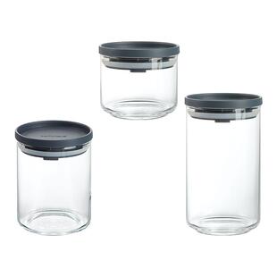 【自营】乐美雅钠钙玻璃新式储物糖果咖啡豆罐甜品罐大中小配勺子