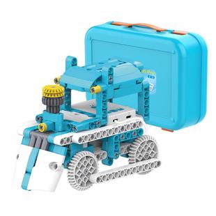 鲸鱼AI可编程机器人儿童益智玩具女男孩拼装小颗粒积木小火车机械齿轮D5pro生日礼物