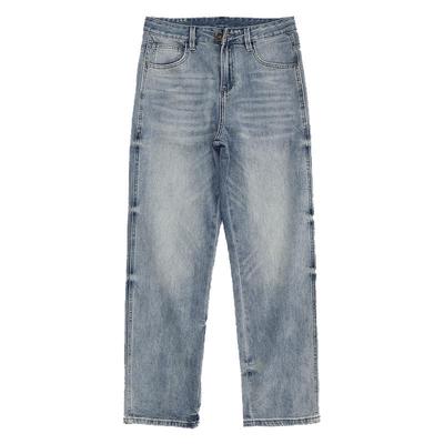 高街牛仔裤式潮牌宽松直筒裤子