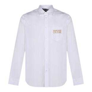 VJC范思哲 男士logo刺绣棉质长袖男装衬衫 71GAL2RA CN002