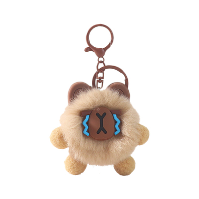 可爱獭兔毛卡皮巴拉包包挂件