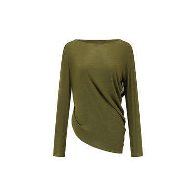 DEEPMOSS荡褶软雕塑上衣