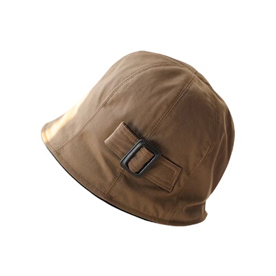 风衣扣棉质帅气设计春夏防晒帽