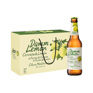 达姆柠檬地中海式果味啤酒330ml*12原瓶进口 年货送礼礼盒装