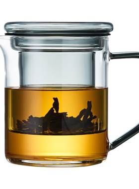 美斯尼玻璃杯茶水分离泡茶杯