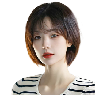 假发女短发全头套时尚减龄自然光头2025新款假发官方旗舰店正品