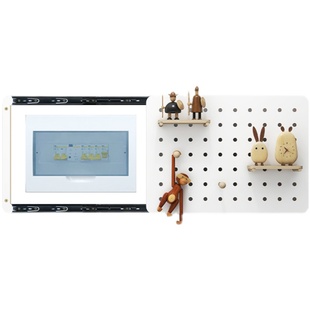 北欧洞洞板电表箱装饰画免打孔配电闸盒遮挡置物衣架竖款创意挂件