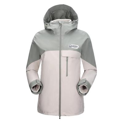 熊猫户外冲锋衣骆驼三合一外套女