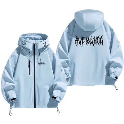 连帽秋冬新款宽松防风冲锋衣