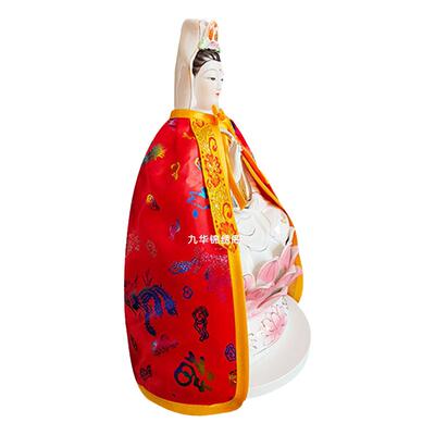 烫金佛像披风龙凤福祥云图案