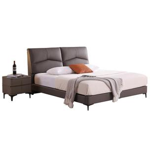 慕思官方旗舰店简约现代真皮软床主卧高端大气真皮婚床慕斯126