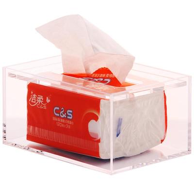 亚克力桌面简约可爱透明纸巾盒