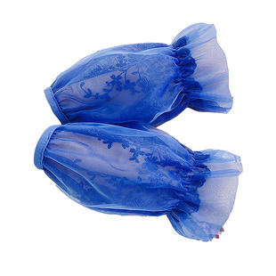 双层蕾丝透明短款袖套红色黑色女办公袖头护袖学生时尚袖筒套袖白