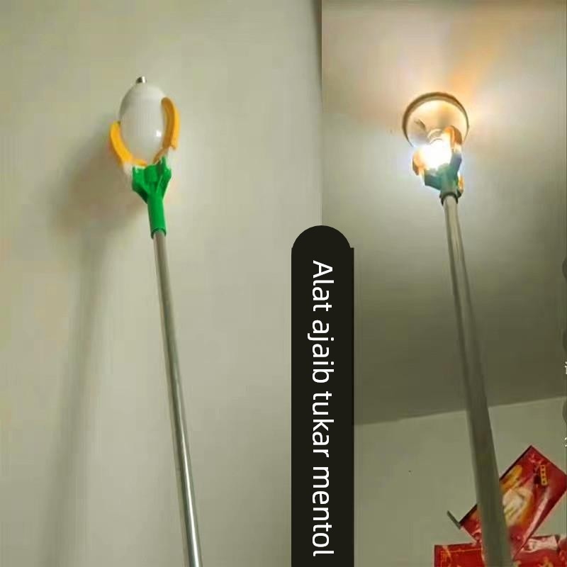 换灯泡神器高空拆灯工具免登取灯拧灯伸缩杆免登高工厂安装大灯泡