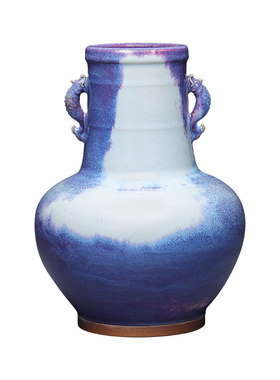 国工美任星航柴烧工艺品摆件《有余天球瓶》 禹州神垕钧瓷真品