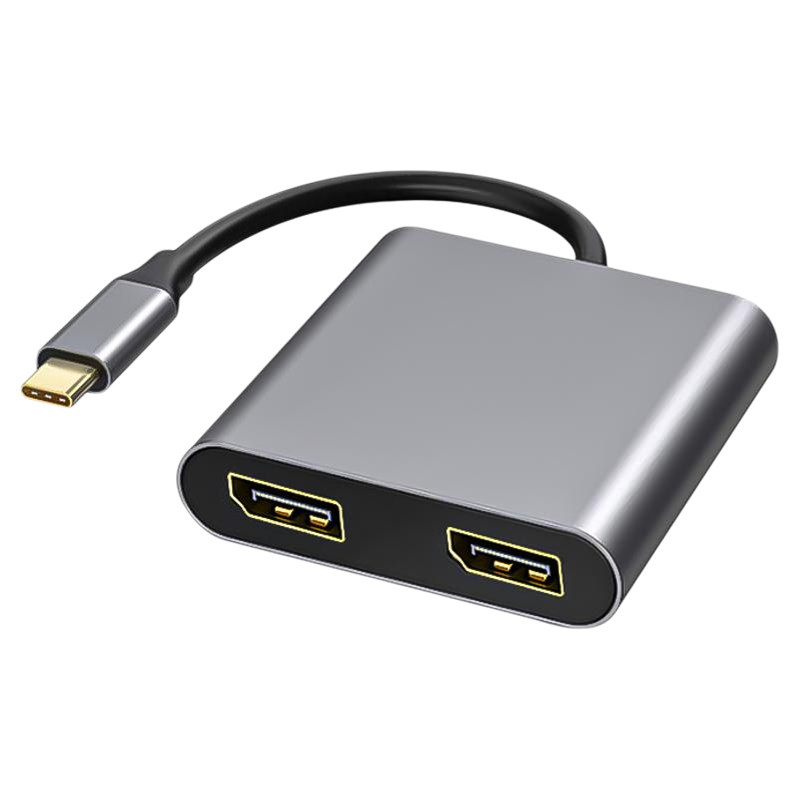 type-c转双DP电脑显示器8K高清