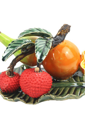 荔枝葫芦陶瓷满堂红摆件桌面公仔