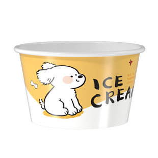 冰淇淋纸碗定制一次性雪糕球试吃酸奶盒带盖食品级冰激凌小纸杯子